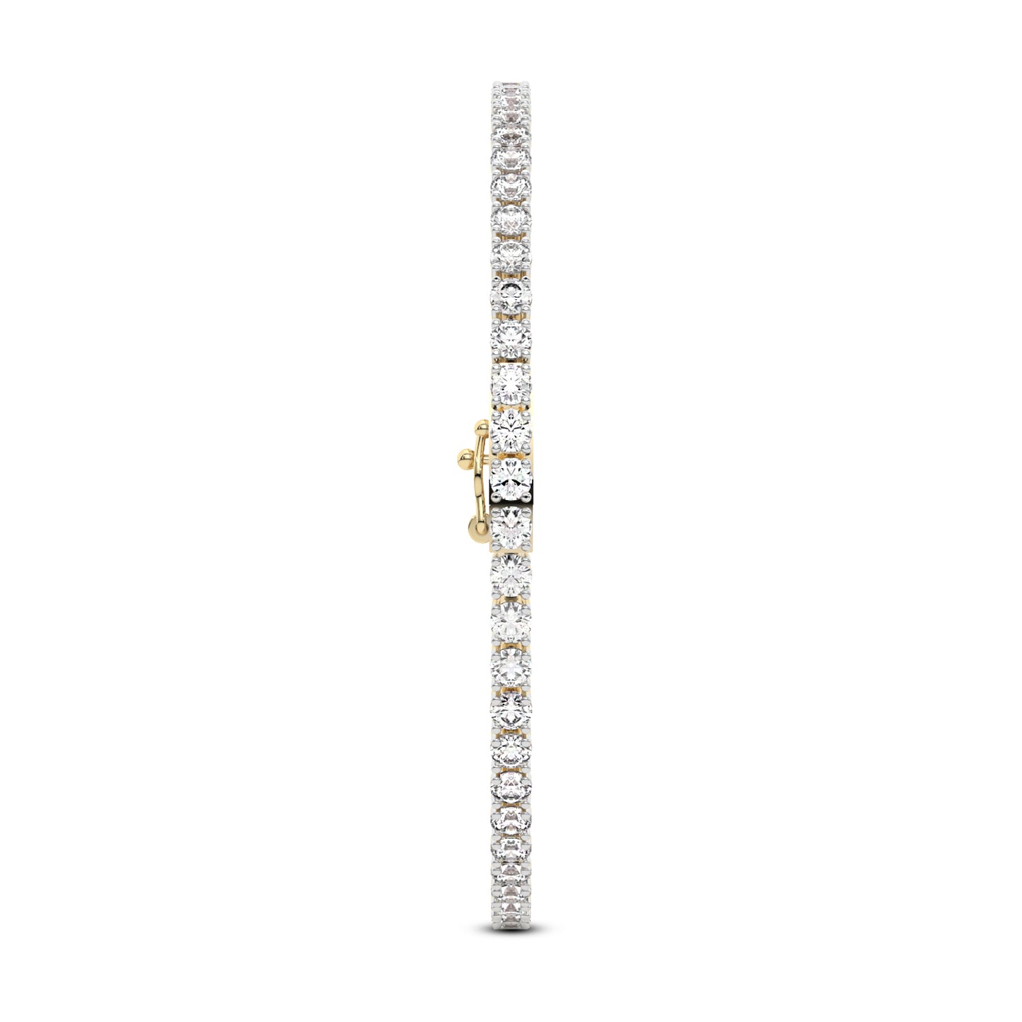 Sophisticated 4.00 CTW Lab-Grown Diamond Flexible Bangle in 14K Yellow Gold