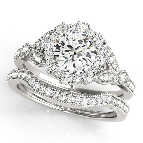 1.50ct F VS1 Dreamy Round Lab-Grown Diamond Halo Engagement Ring in 14K Gold