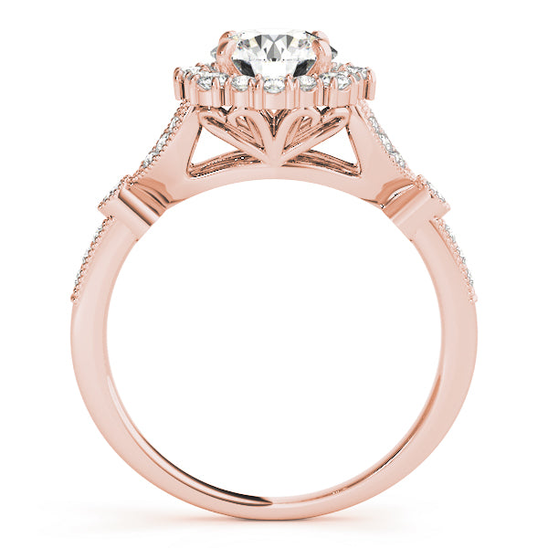 1.50ct F VS1 Dreamy Round Lab-Grown Diamond Halo Engagement Ring in 14K Gold
