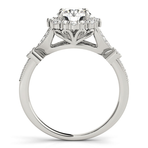 1.50ct F VS1 Dreamy Round Lab-Grown Diamond Halo Engagement Ring in 14K Gold