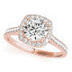 2.00ct F VS1 Round Lab-Grown Diamond Halo Engagement Ring in 14K Gold