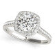 2.00ct F VS1 Round Lab-Grown Diamond Halo Engagement Ring in 14K Gold