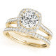 2.00ct F VS1 Round Lab-Grown Diamond Halo Engagement Ring in 14K Gold
