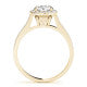 2.00ct F VS1 Round Lab-Grown Diamond Halo Engagement Ring in 14K Gold