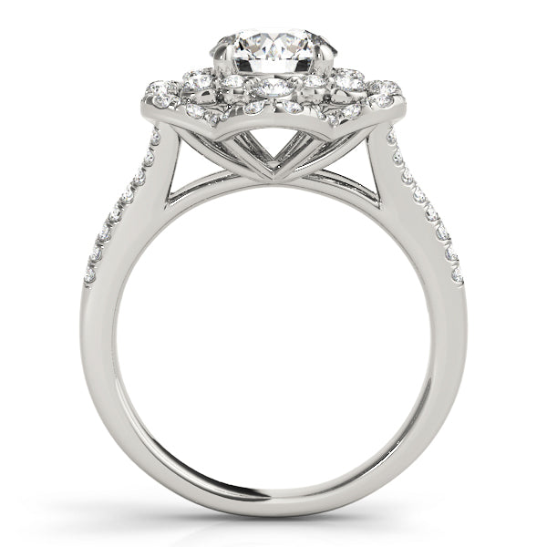 2.00ct F VS1 Striking Round Lab-Grown Diamond Halo Engagement Ring in 14K Gold
