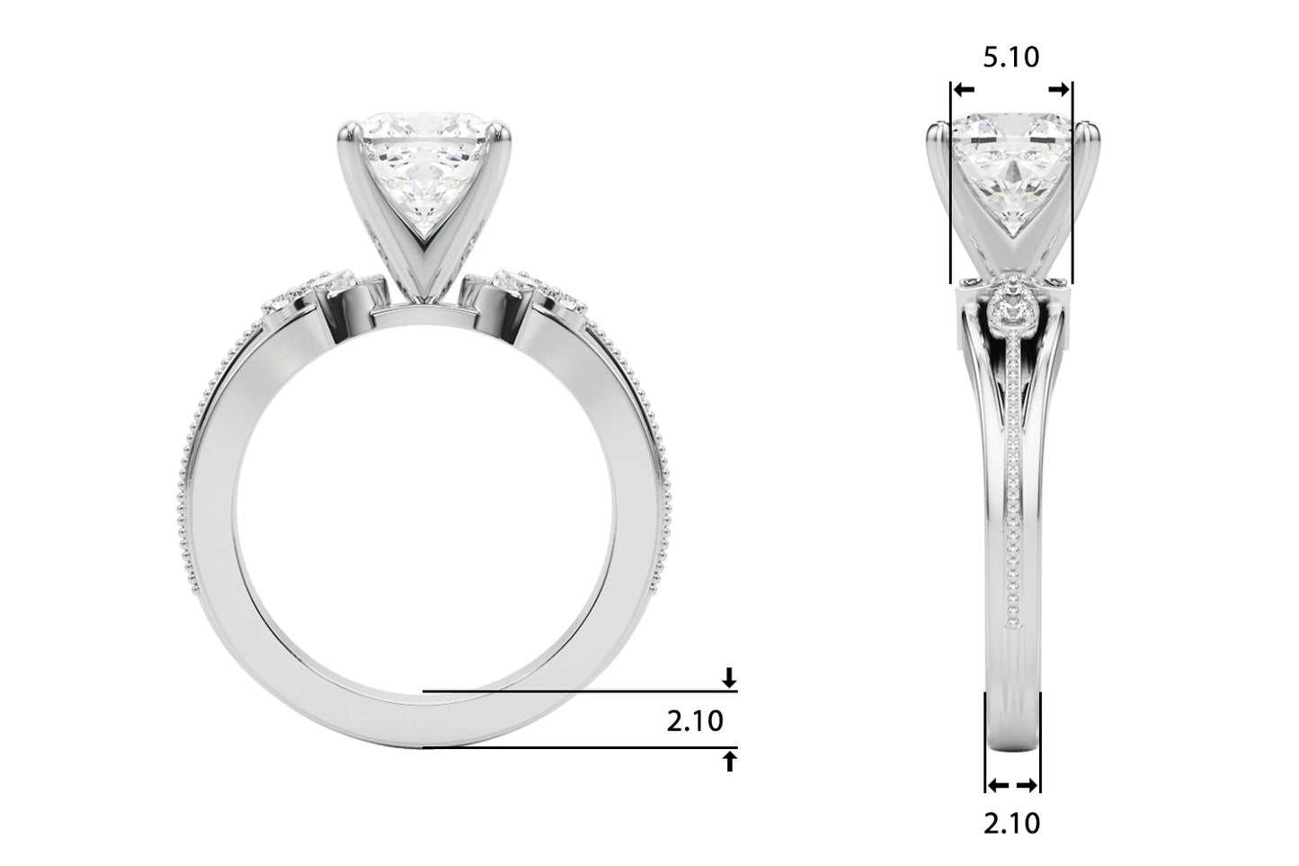 Luminous 2.00ct F VS1 Round Lab-Grown Diamond Halo Engagement Ring in 14K Gold