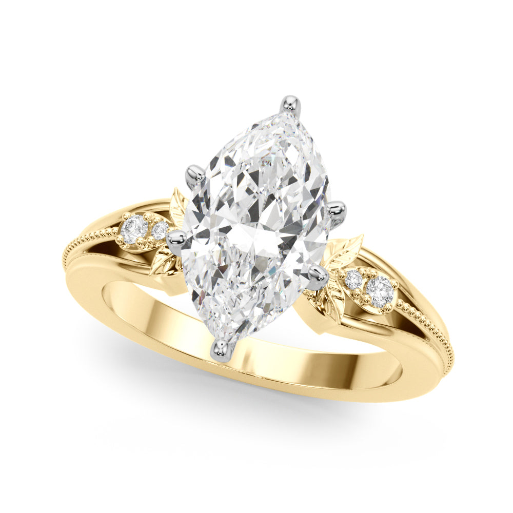 Majestic 2.00ct F VS1 Marquise-Cut Lab-Grown Diamond Halo Engagement Ring in 14K Gold