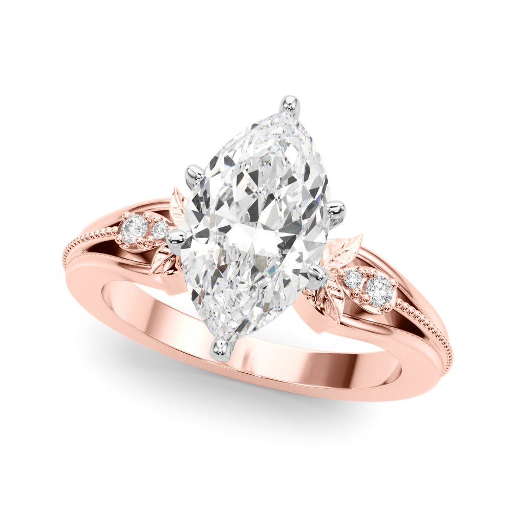Majestic 2.00ct F VS1 Marquise-Cut Lab-Grown Diamond Halo Engagement Ring in 14K Gold