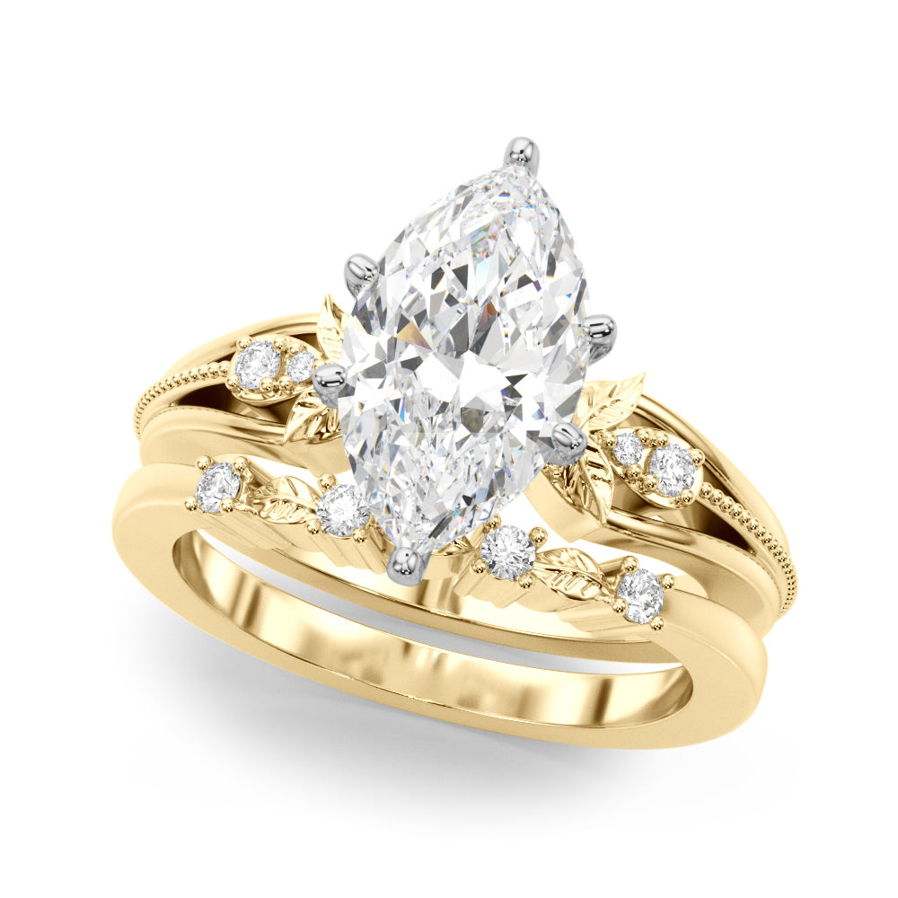 Majestic 2.00ct F VS1 Marquise-Cut Lab-Grown Diamond Halo Engagement Ring in 14K Gold