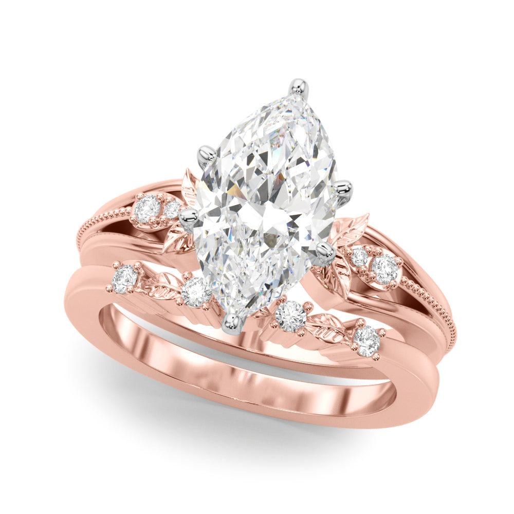 Majestic 2.00ct F VS1 Marquise-Cut Lab-Grown Diamond Halo Engagement Ring in 14K Gold