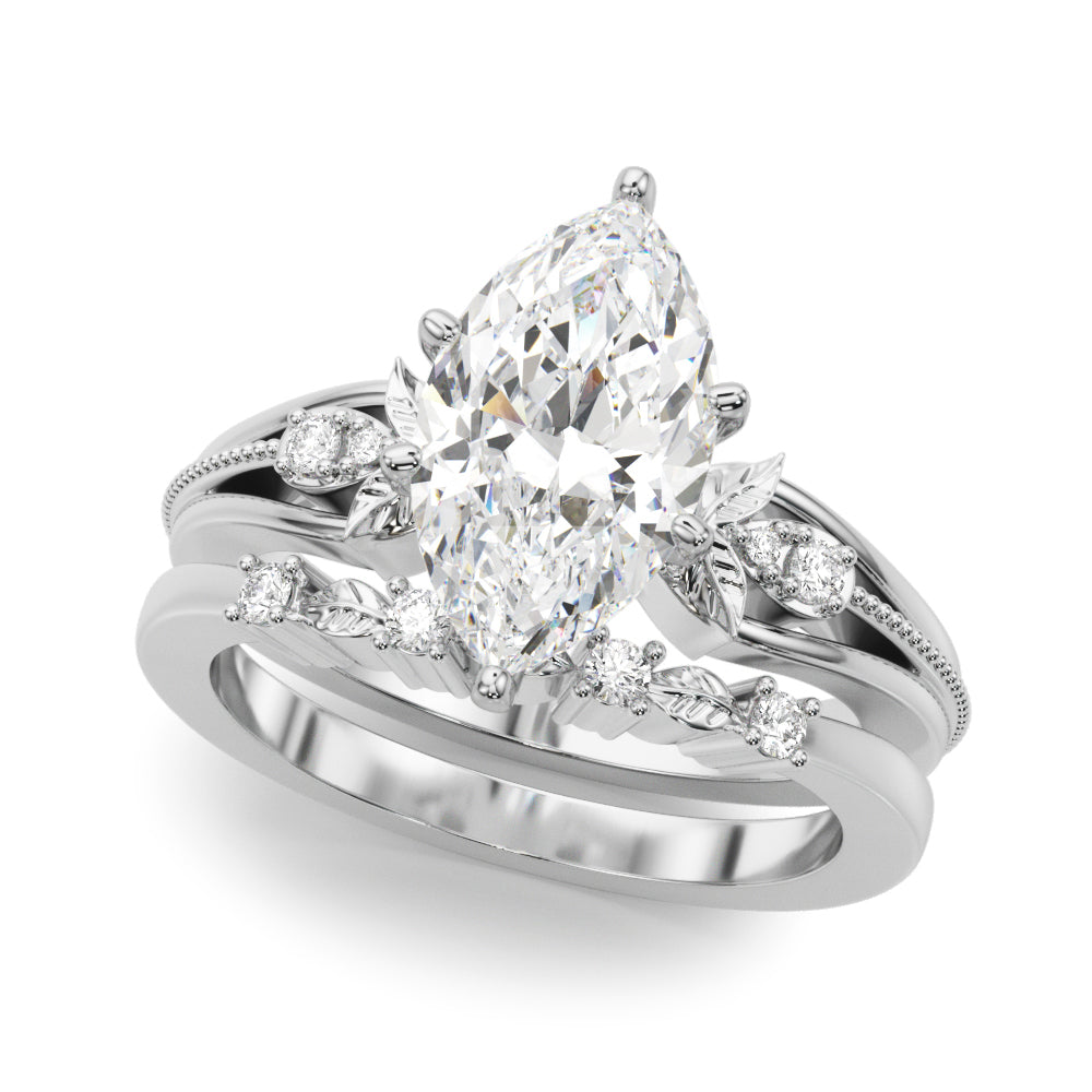 Majestic 2.00ct F VS1 Marquise-Cut Lab-Grown Diamond Halo Engagement Ring in 14K Gold
