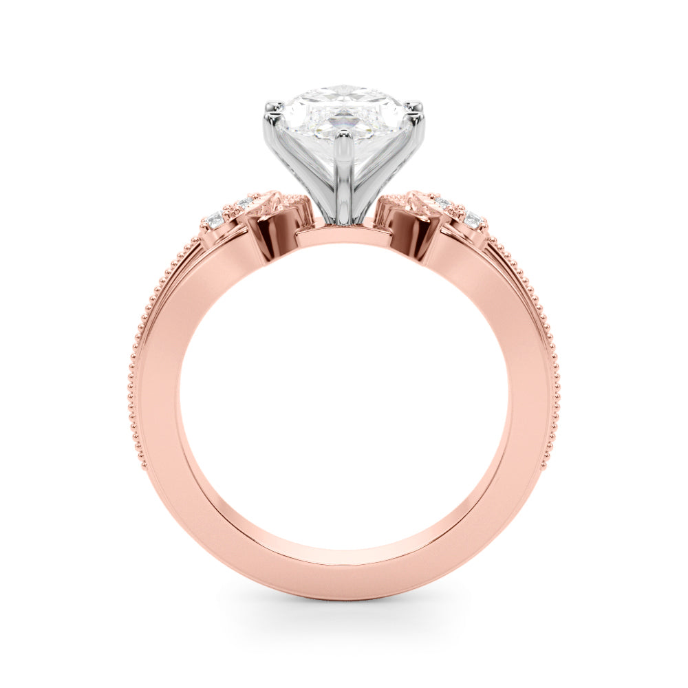 Majestic 2.00ct F VS1 Marquise-Cut Lab-Grown Diamond Halo Engagement Ring in 14K Gold