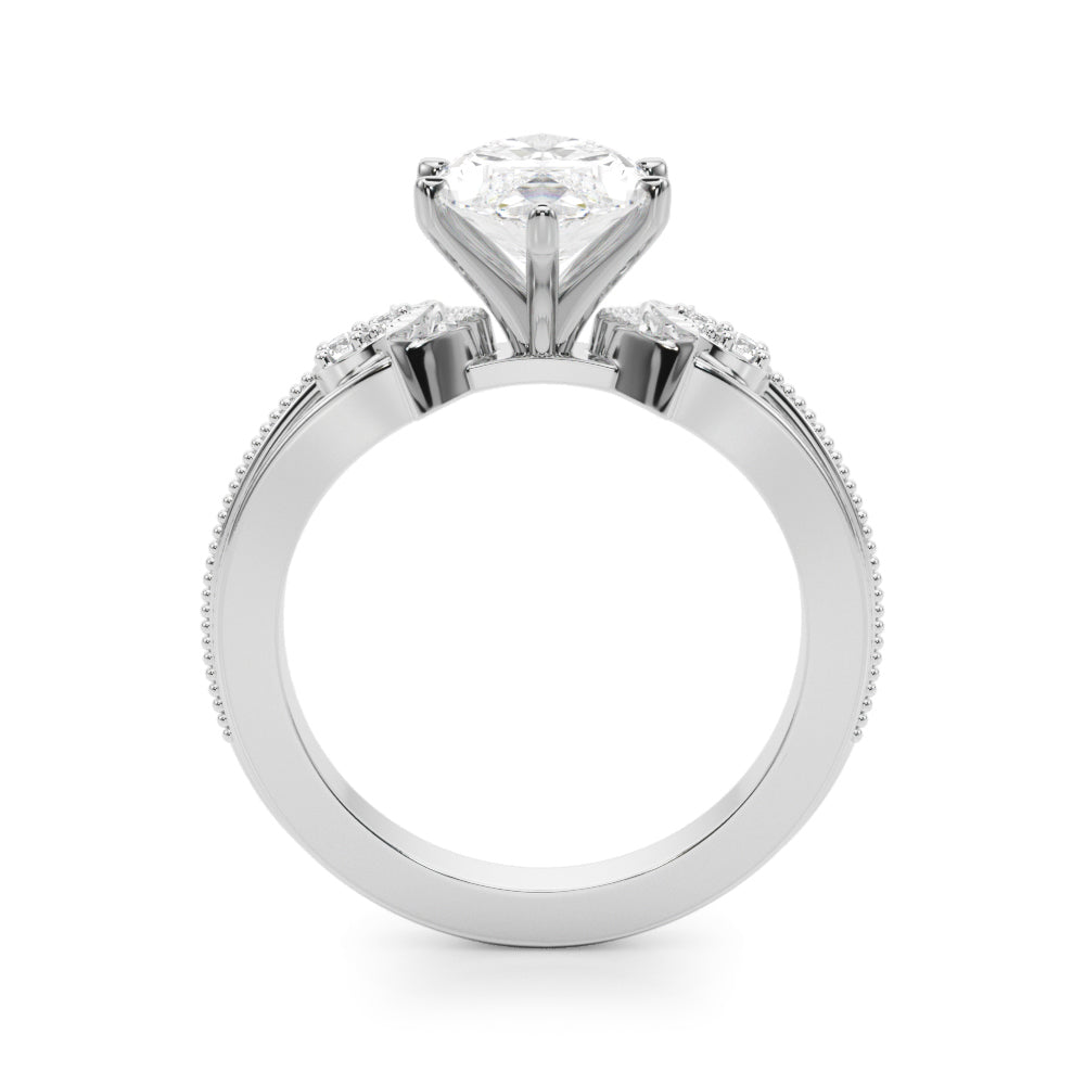 Majestic 2.00ct F VS1 Marquise-Cut Lab-Grown Diamond Halo Engagement Ring in 14K Gold