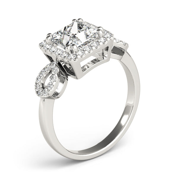 Exquisite Artisan 2.10ct F VS1 Princess Cut Lab-Grown Diamond Halo Engagement Ring in 14K Gold