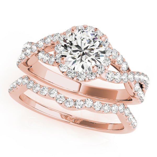 1.00ct F VS1 Classic Round Lab-Grown Diamond Halo Engagement Ring in 14K Gold