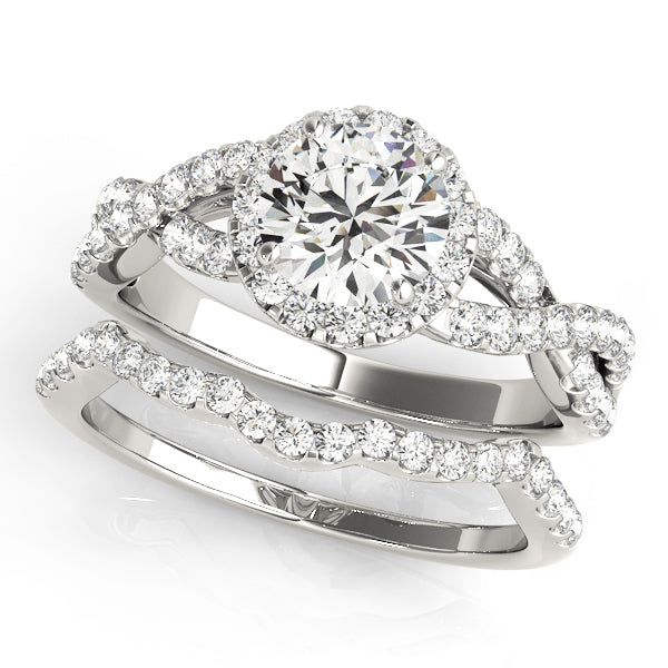 1.00ct F VS1 Classic Round Lab-Grown Diamond Halo Engagement Ring in 14K Gold
