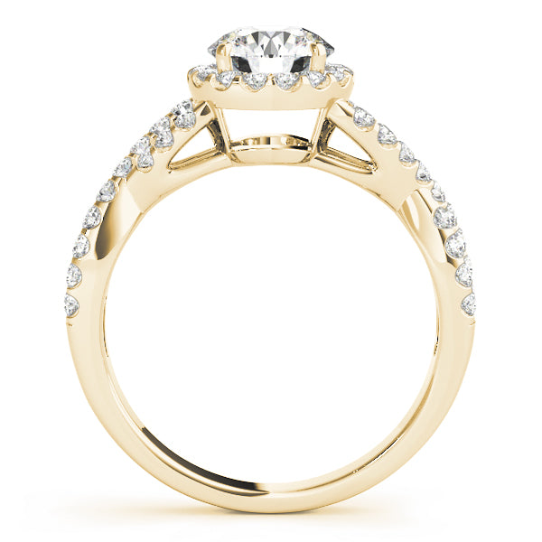 1.00ct F VS1 Classic Round Lab-Grown Diamond Halo Engagement Ring in 14K Gold