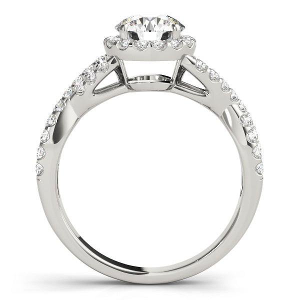1.00ct F VS1 Classic Round Lab-Grown Diamond Halo Engagement Ring in 14K Gold