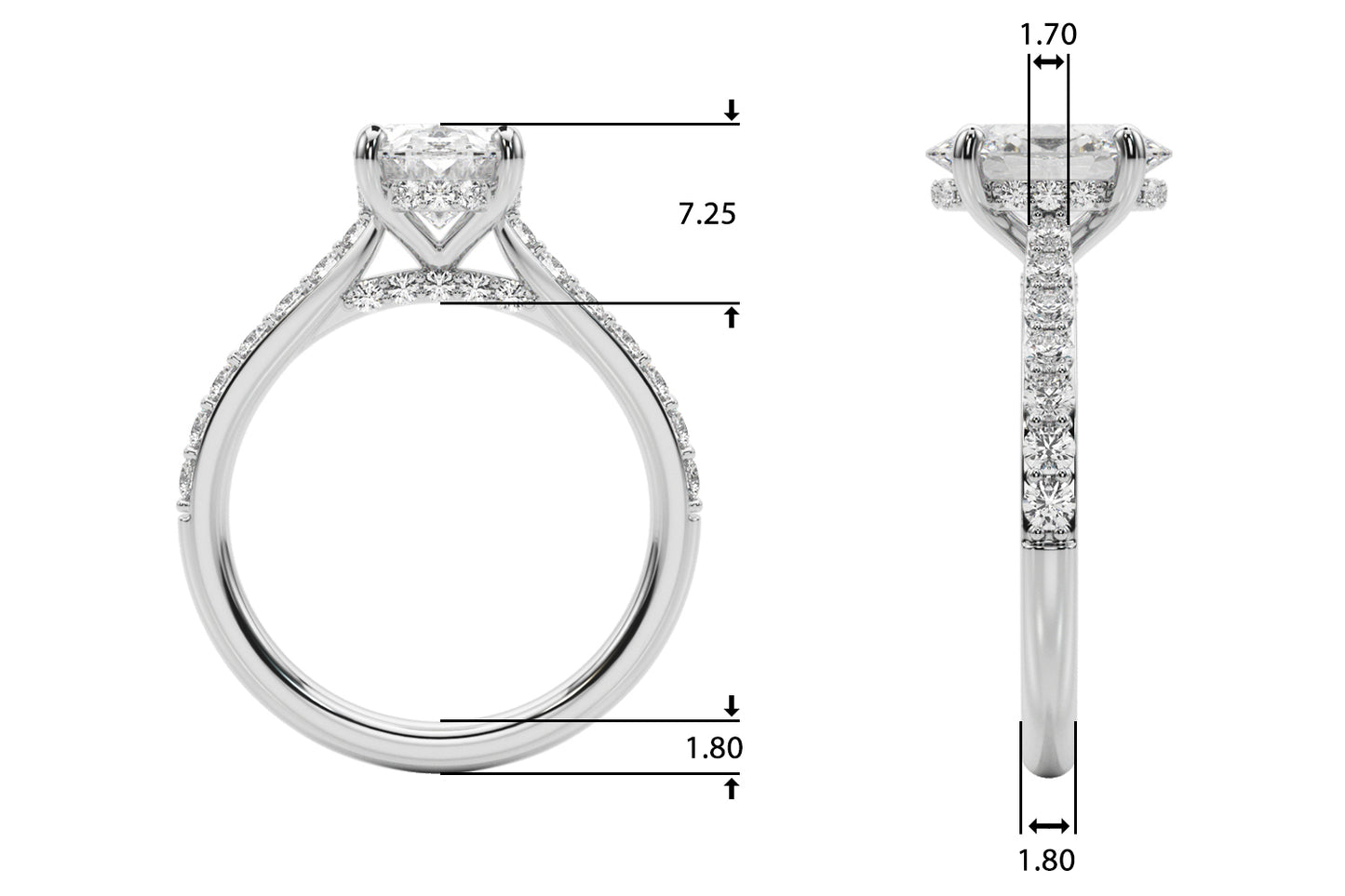 Timeless 2.00ct Oval Lab Diamond Halo Engagement Ring in 14K Gold