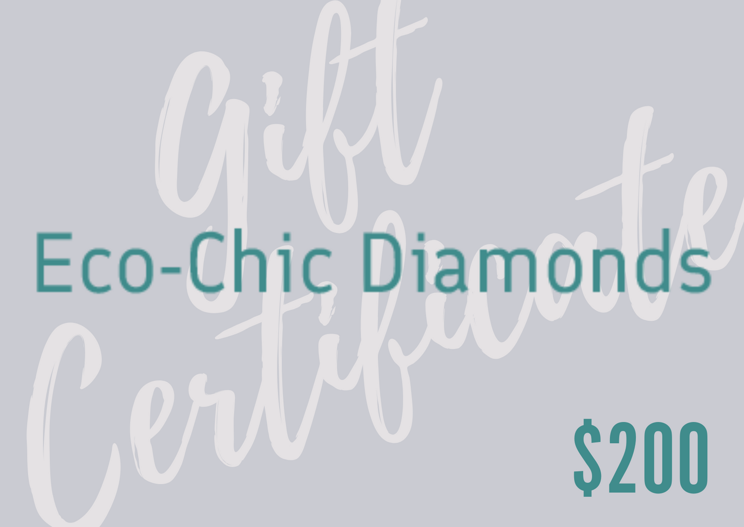 image of eco-chic diamonds $200 gift card