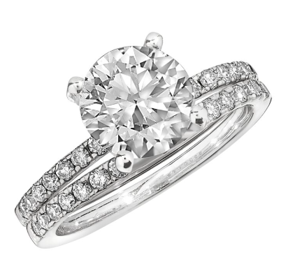 Radiant 1 3/8 CTW Lab-Grown Diamond Pavé Ring in 14K White Gold