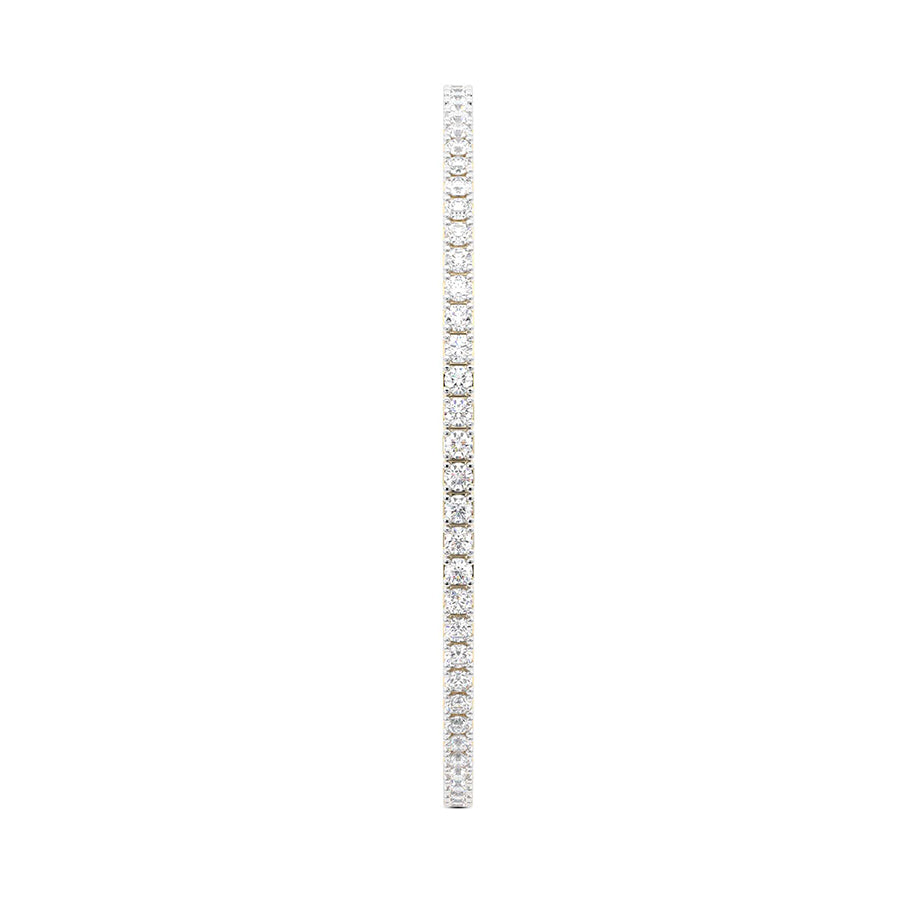 Sophisticated 4.00 CTW Lab-Grown Diamond Flexible Bangle in 14K Yellow Gold