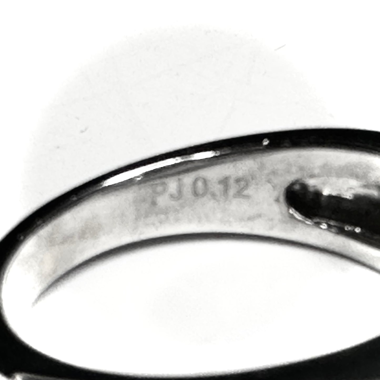 Men’s 18k White Gold Ring Solitaire GIA Certified Round 1.03ct H I1 side Dia 0.12 F-G VS2-SI1 2225413997