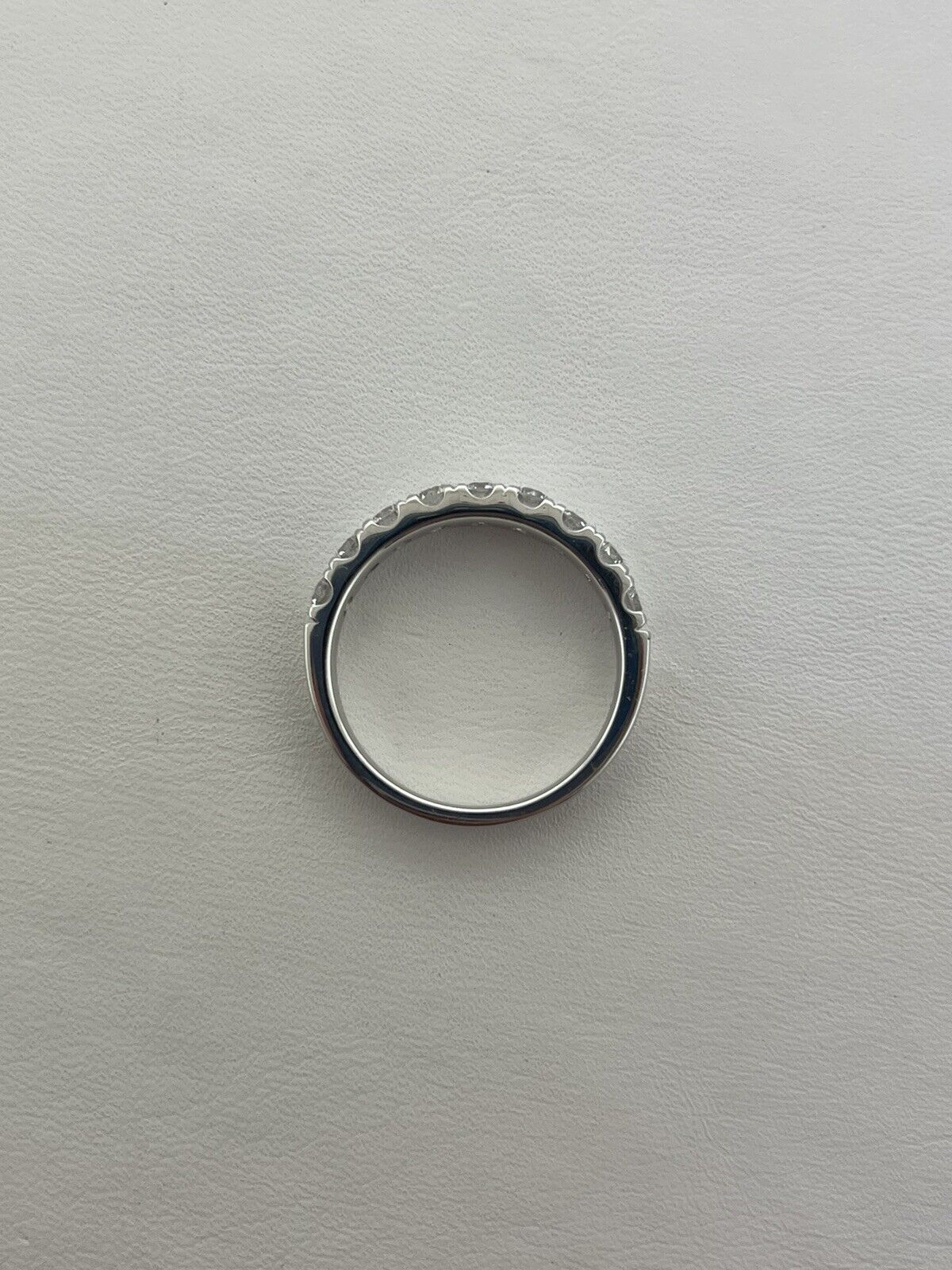 14k White Gold Ring 1.00 Carat Lab Grown Diamond Eternity Wedding Ring Size 7