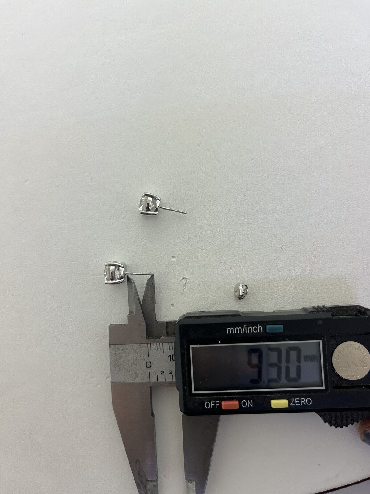 Lab Grown Large Diamond Earrings Studs 14k White Gold Screw backs 4.00 Carats