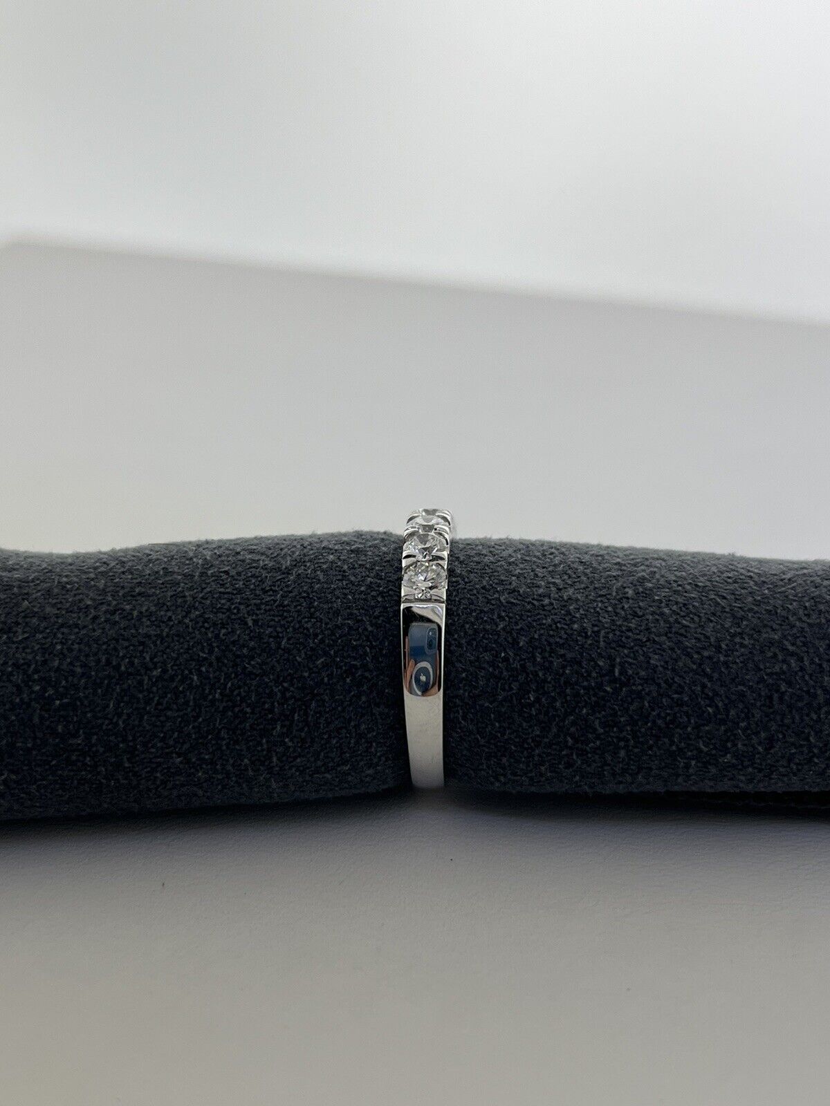 14k White Gold Ring 1.00 Carat Lab Grown Diamond Eternity Wedding Ring Size 7