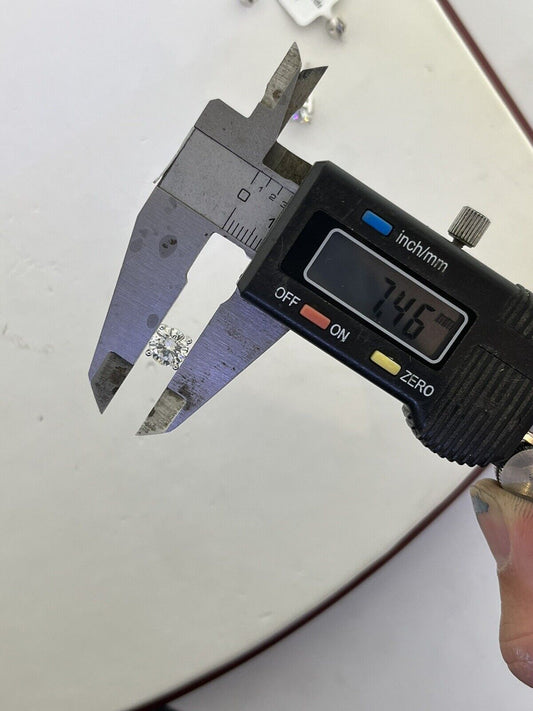 Lab Grown Diamond Earrings Studs 14k White Gold Screw backs Approx 3.00 Carats