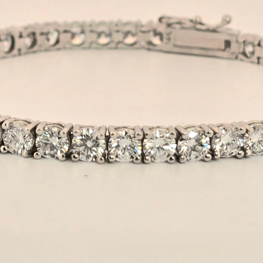 8.60 Carat T.W. Lab-Created Diamond Tennis Bracelet in 14K White Gold