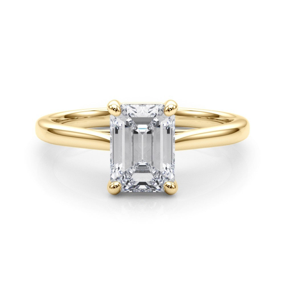 3.00 CT IGI Emerald Cut Lab Grown Diamond D VS1 Solitaire Engagement Ring 14K