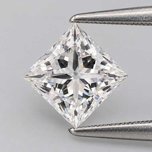 3.03ct Princess Cut Lab Grown Diamond E VS1 EX EX None IGI Cert. Loose Stone