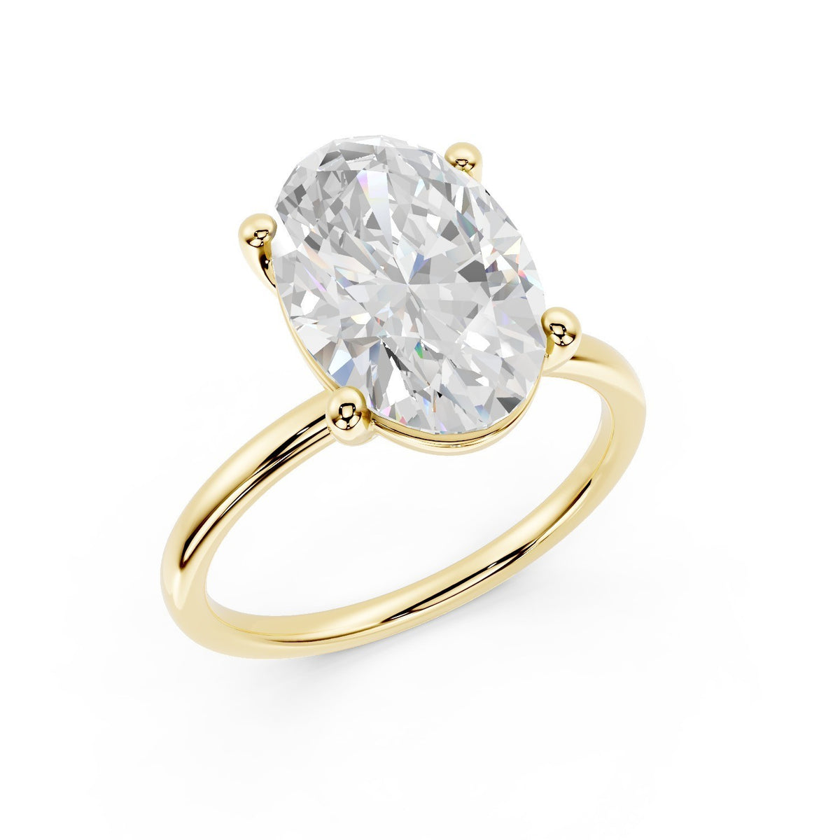 3.00 CT VVS2 F Oval Lab Grown Diamond Solitaire 14k Ring IGI Certified Size 7