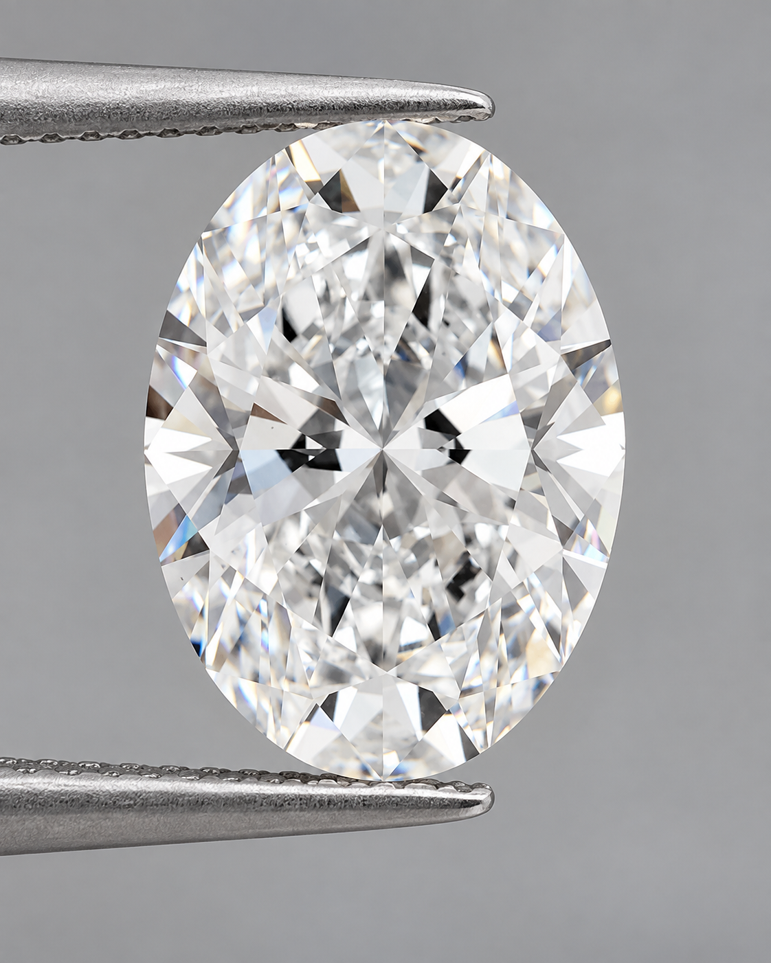 2.58 Ct Oval Lab Grown Diamond F VS1 EX EX None Loose
