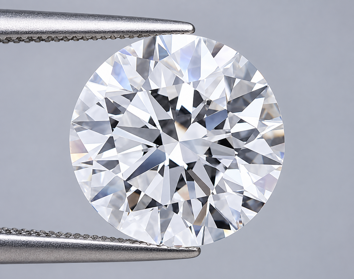3.05 CT Round Lab Grown Diamond F VS1 Ideal Cut EX EX None IGI Certified