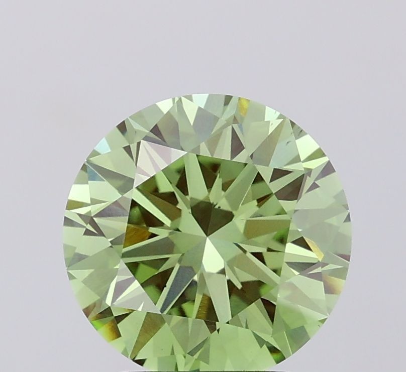 3 CT Fancy Vivid Green Round Lab Grown Diamond VS1 Ideal Cut Loose Diamond