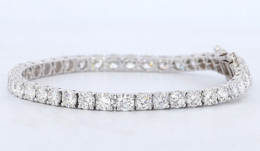 14kt. White Gold 8.6 ct. VVS2- VS1  Diamond Tennis Bracelet