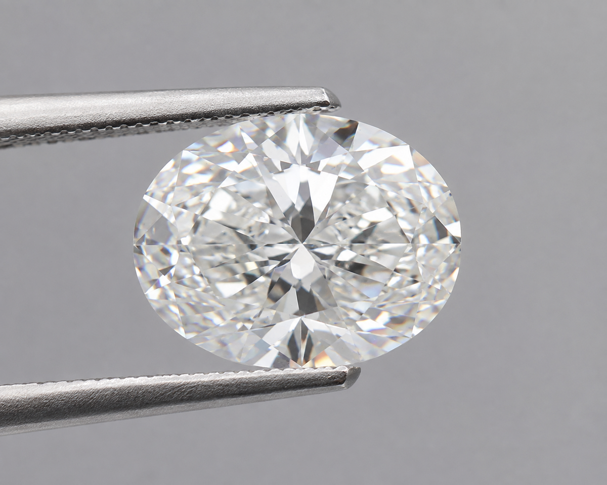 3.05 CT Oval Lab Grown Diamond F Color VS1 Clarity EX EX Loose Diamond IGI Cert.