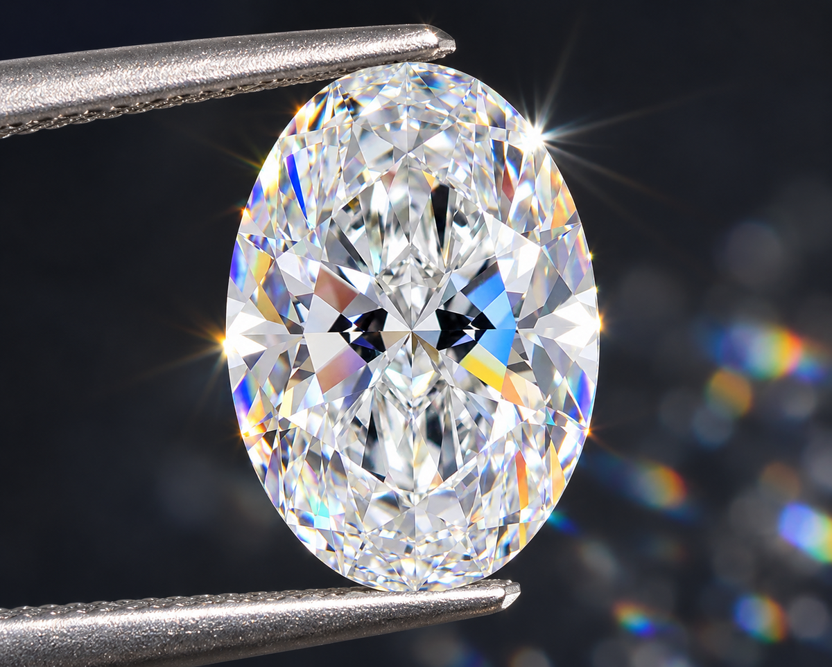 5 Ct. Oval Shapped Laboratory Grown Diamond VS1 E Color IGI Certified