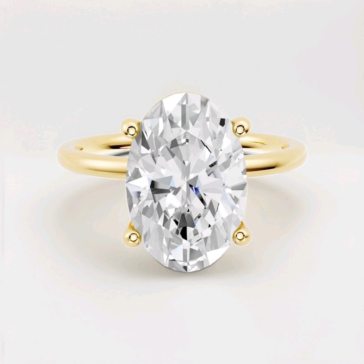 3.00 CT VVS2 F Oval Lab Grown Diamond Solitaire 14k Ring IGI Certified Size 7