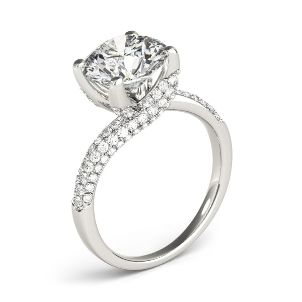 Stunning 2.18 ct Lab Grown Diamond 14k Ring - GIA Certified VS1 G Center - 0.38 ctw Pave Diamonds