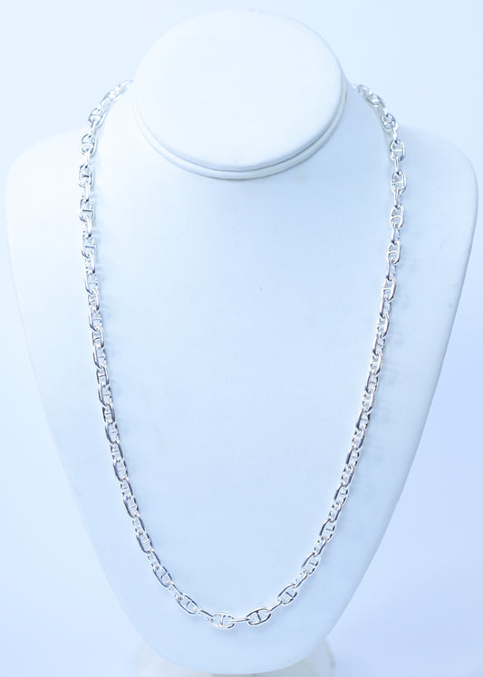 Sterling Silver 24 in., 6.5 mm. Anchor Chain