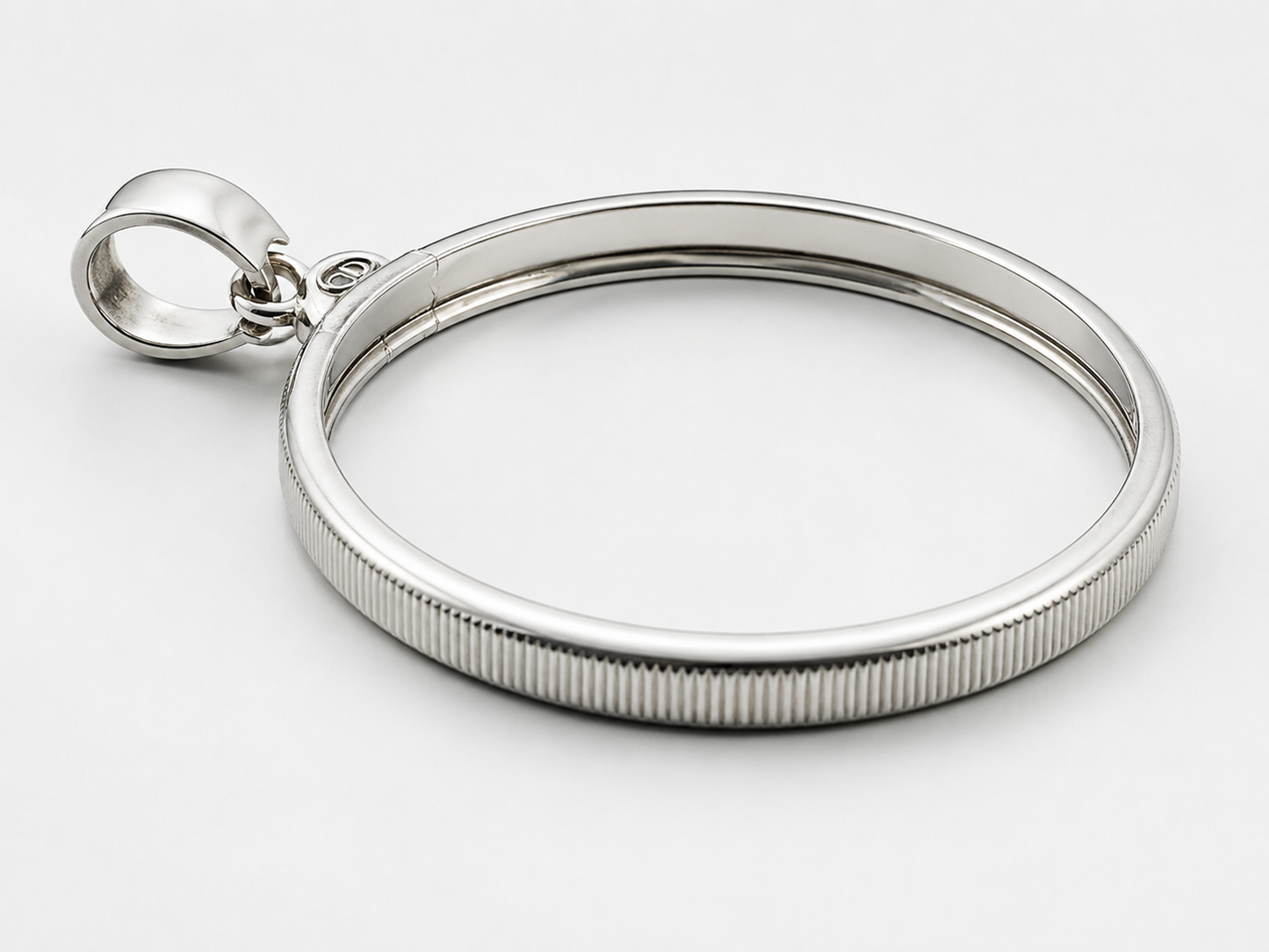 38mm Sterling Silver Bezel Pendant for Morgan Silver Dollar