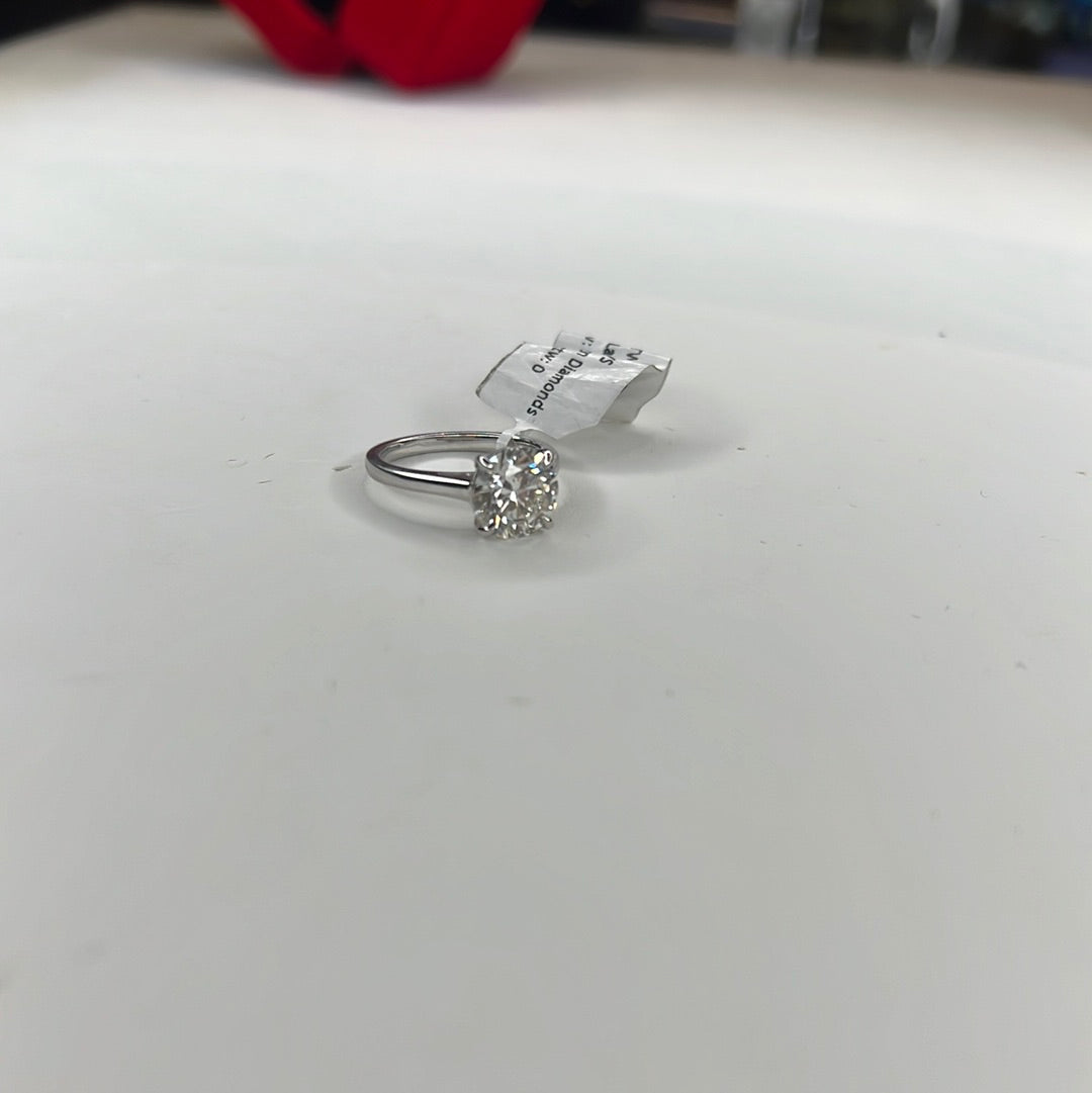 LG 3.04ct Round Solitaire Diamond Ring